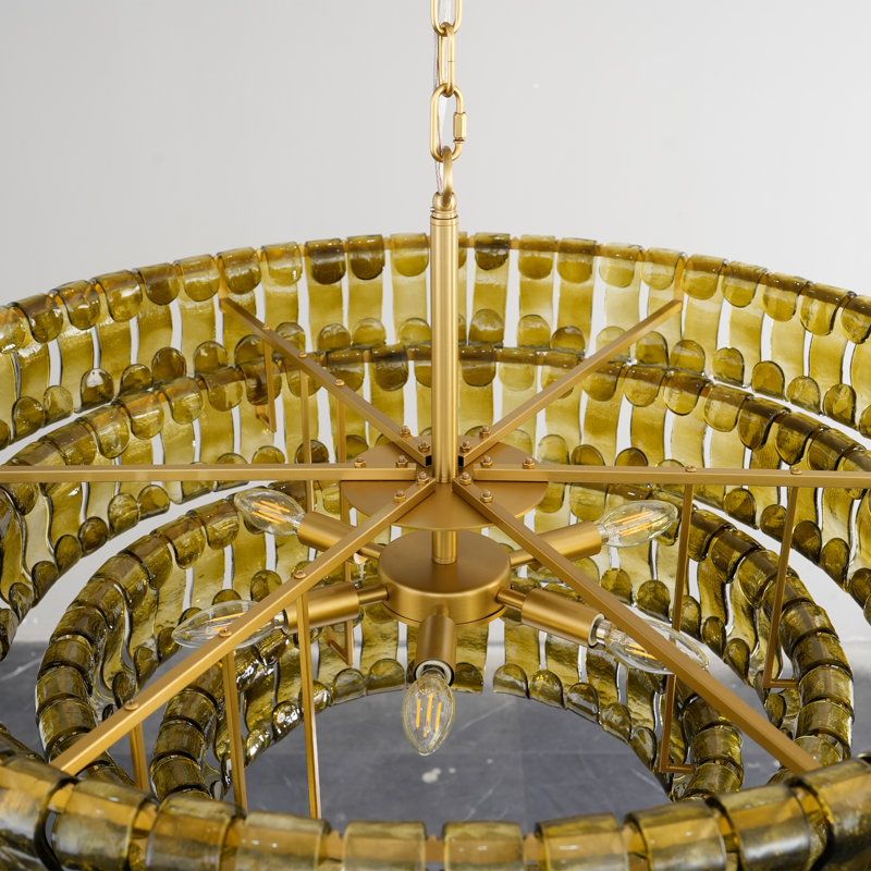 6 - Light Glass Chandelier