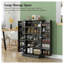 Armoire de cuisine moderne noire avec tablettes de rangement, panneau de particules et panneau de fibres à densité moyenne