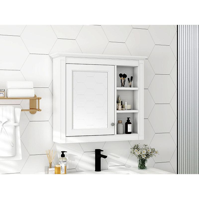 Wall Mounted Bathroom Storage, 30'' X 28'', Mirror Cabinet, +Glass, Modern Look 28'' Mounted, Versatile +Glass Material