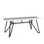 Grande table de salle à manger rectangulaire 70,9 po, grand bureau imperméable en grain de marbre pour 8 personnes, table de salle à manger familiale de luxe avec pieds réglables pour la cuisine, le salon, le bureau, l 70,9 po x P 35,4 po
