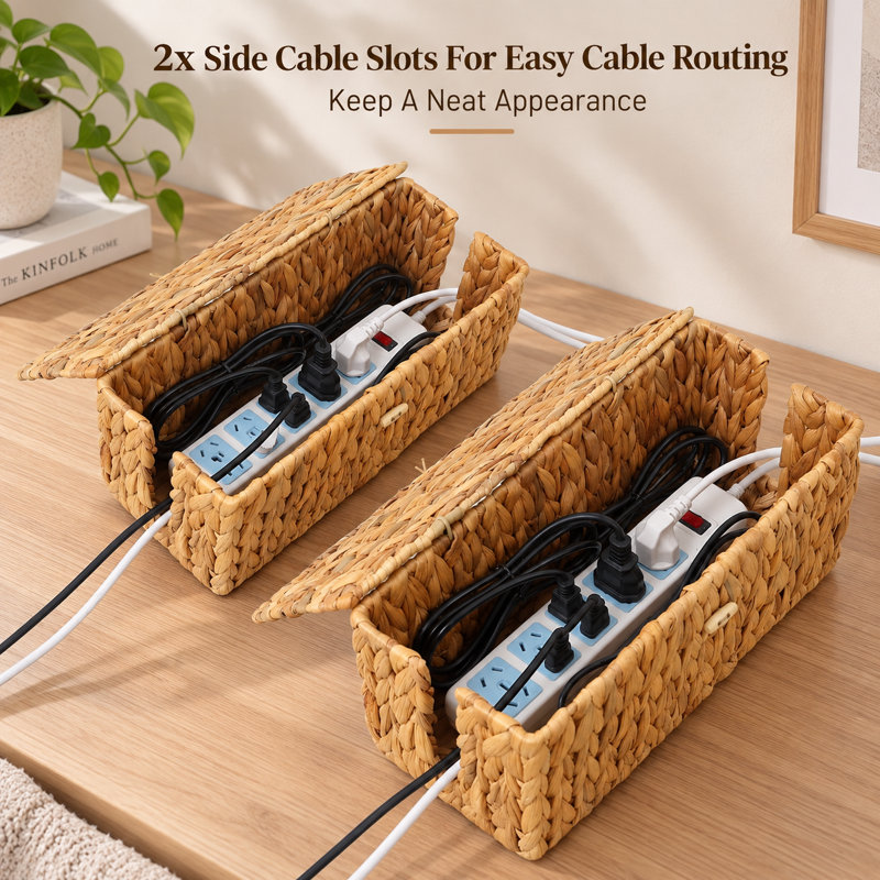 Hand-woven Cable Management Box 2 Pack