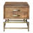 Demetrie Mirrored Glass Top End Table