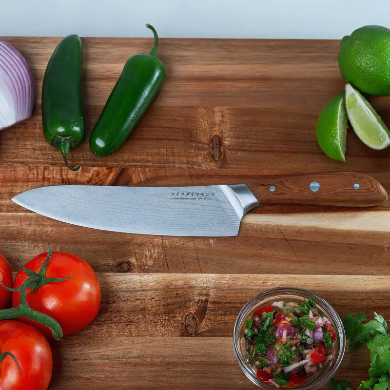 Swiss Diamond 8" Damascus Chef Knife