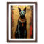XYZ-FRM-V1223-594 Egyptian Cat Action Painting No.2 - Single Picture Frame Print on Wood-94185485-94185484