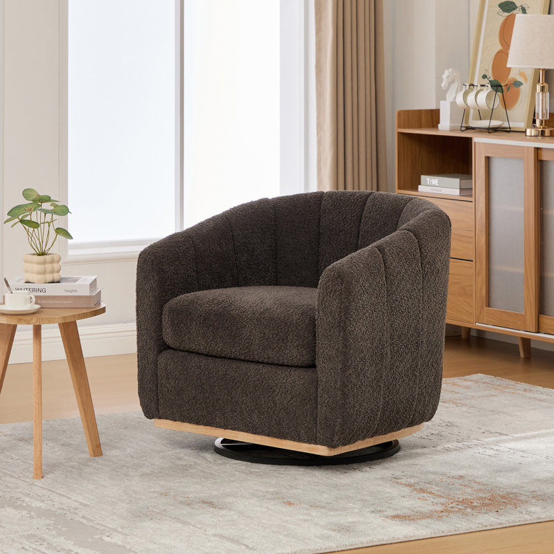 Fauteuil pivotant à 360 ° 32,28 po, Gris anthracite