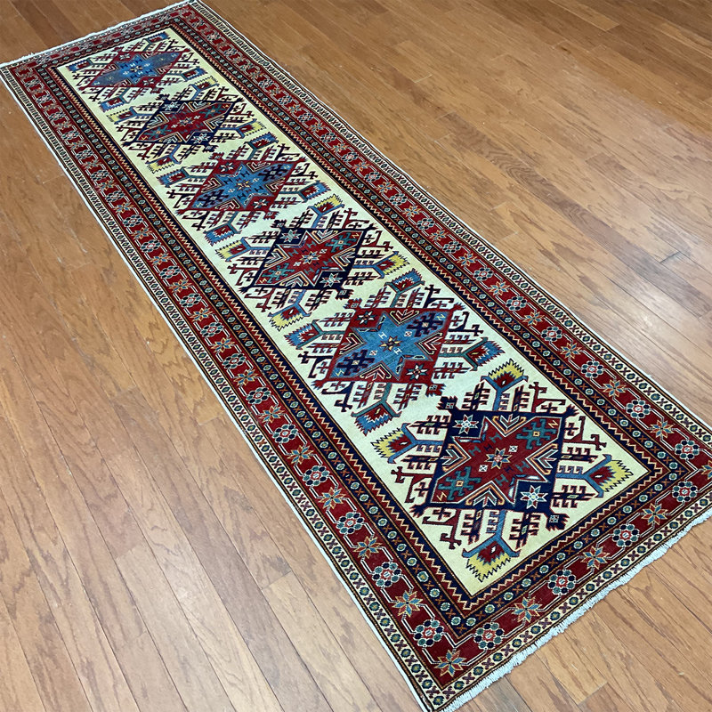  Handmade Kazak Wool Runner