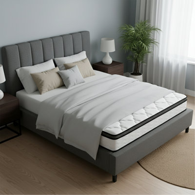 Queen 12-Inch Medium-Firm Hybrid Mattress – Individually Wrapped Coils, CertiPUR-US & OEKO-TEX Certified, Pressure-Relieving, Breathable