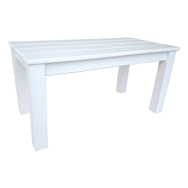 Zephyr Rectangular Pine Outdoor Dining Table , cm W cm D, White, H50 x L100 x W50