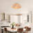 20"  Rope Caged Ceiling Fans With  Remote,  Flush Mount Ceiling Fan With Light, Low Profile Chandelier 6 Speed Dc Motor Reversible Ceiling Fan For  Living Room Bedroom.--Not Included Bulbs-Matte White-129587528