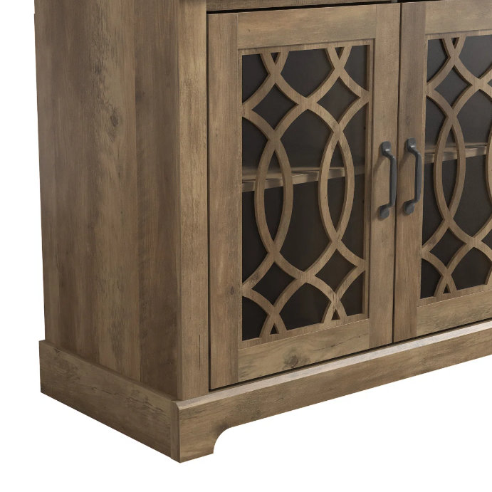 Weddel Basilico Transitional Coordinated 3 Piece Living Room Set, Knotty Oak