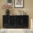 Modern Berenika 58" Wide Sideboard with Latticework Doors-421592339