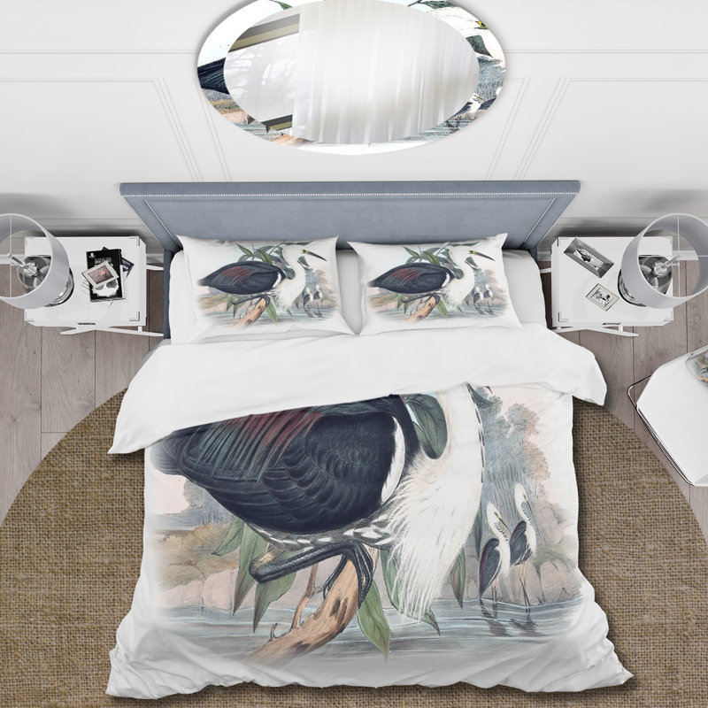 Ensemble de housse de couette Traditional Birds Of Australie Vintage - microfibre de polyester