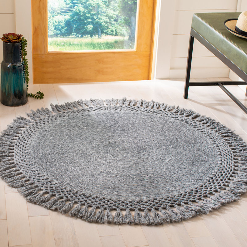 Cruz Hand Tufted Performance Solid Color Rug, Round 3'