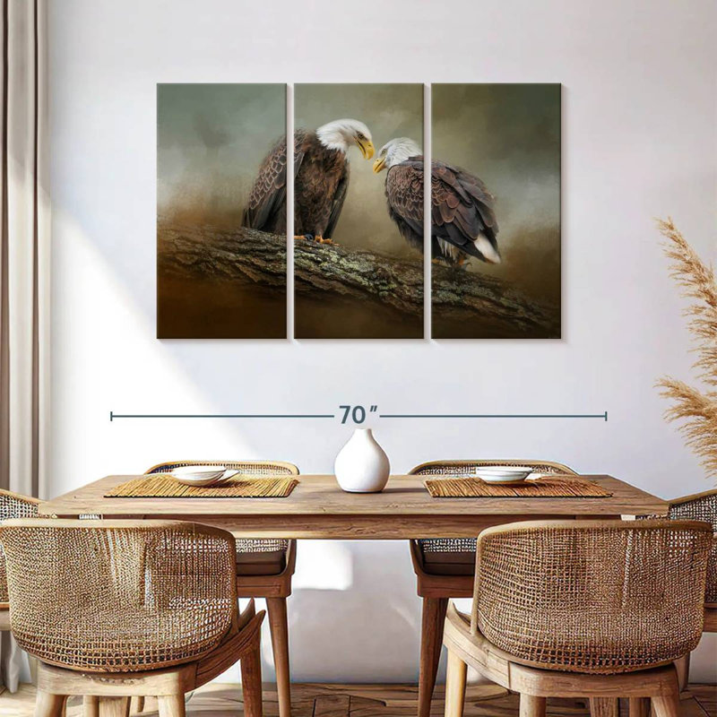 Brampt Quiet Conversation Bald Eagles, 36" H x 57" W
