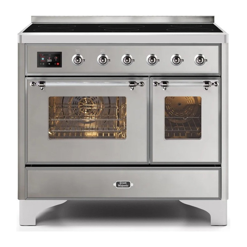 Majestic II 40" Freestanding Induction Range, Stainless Steel/Chrome