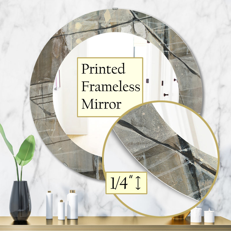 Miroir d'appoint mural, H 31,5 po x l po