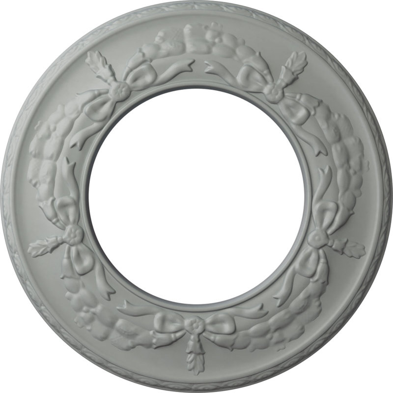 Médaillon de plafond H 13,25 po x l 13,25 po x P 0,875 po Salem, Avec une couche d'apprêt
