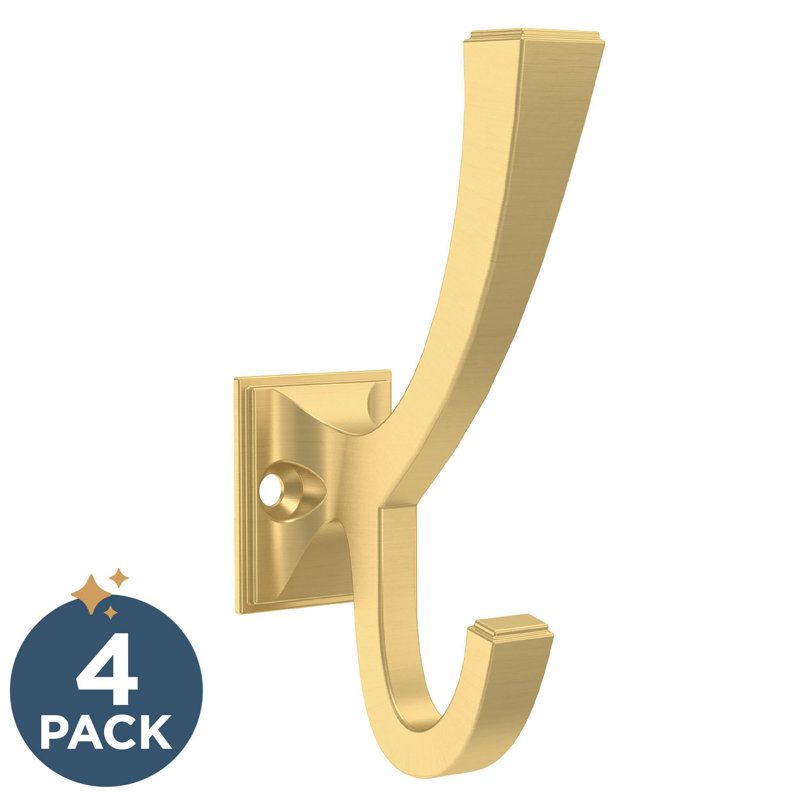 Modern Gold Double Hook Wall Mount Hanger