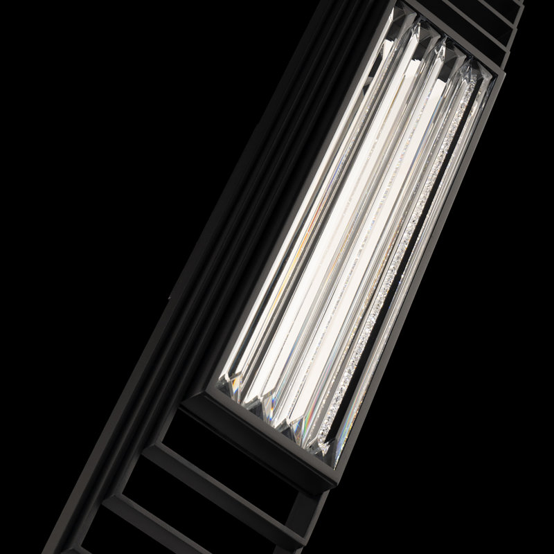 Terrace 1 Light Crystal LED Wall Sconce, Black