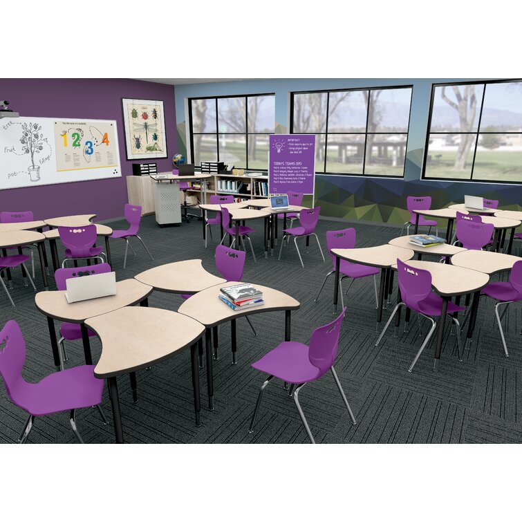 25 -Student Full Classroom Package: Desk and Chair Set with Teacher's Station