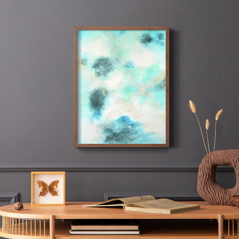 Blue Shift I, reproduction encadrée - bois massif, Brun, H 28 po x l 22 po