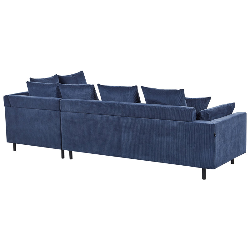 Lunner 4 Seater Sofa & Chaise, Dark Blue