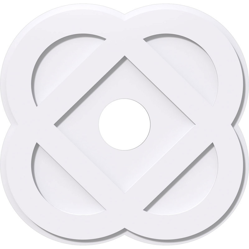 Médaillon de plafond contemporain en PVC de qualité architecturale Charlotte, H 1 po x l 24 po x P 24 po