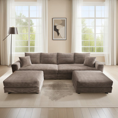 Canapé modulaire 103 po avec conversion de méridienne et 2 coussins décoratifs 103 po