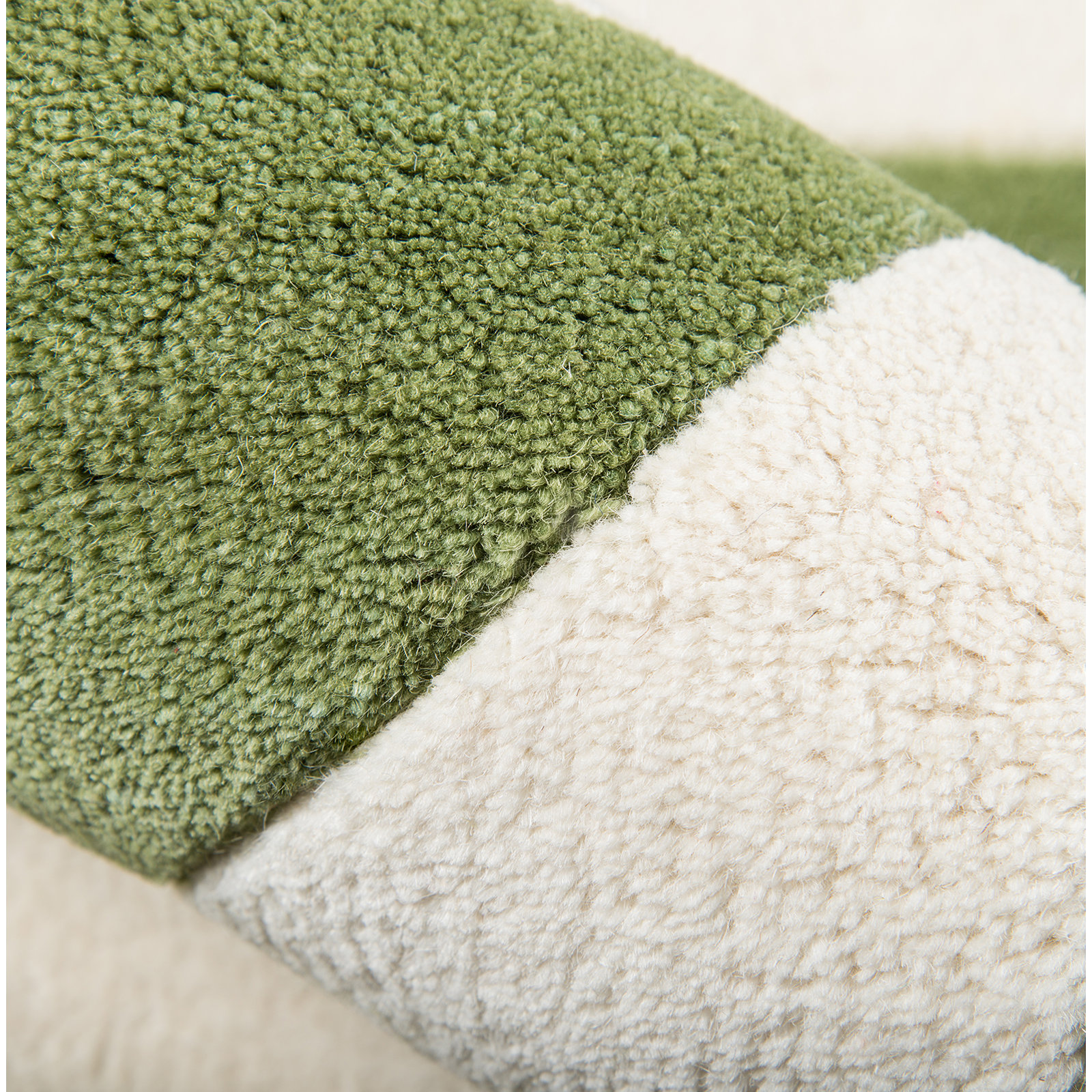 Glory Hand Tufted Wool Lime/Green/Ivory Rug, Runner 2'3" x 8'