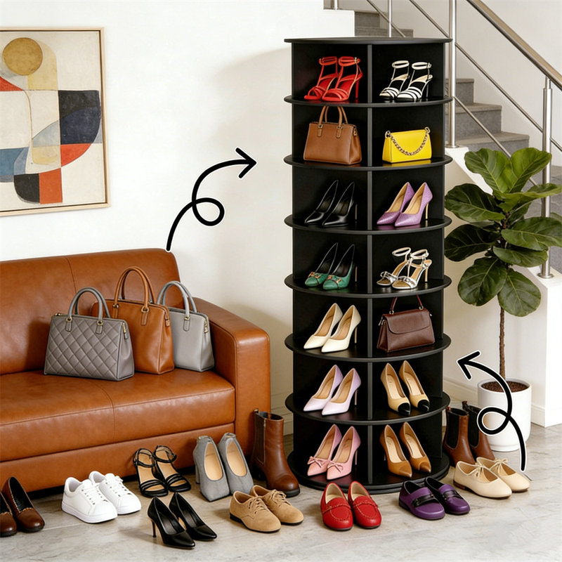 7 Tier Rotatable Shoe Storage Rack