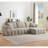 Chenille L-Shape Luxury Sectional Oversized Sofa,Mnimalist Design,Comfy Sleeper Couch for Living Room,Apartment&Reception Spaces,No Assembly Required
