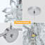 Lustre en cristal moderne avec lampe de chevet Cristal