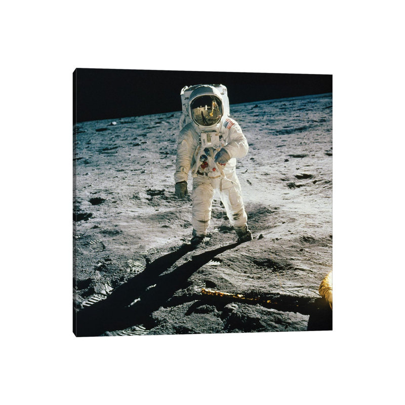 Apollo 11: Buzz Aldrin by Neil Armstrong - Print on Canvas, Wrapped Canvas, 45.72 cm H x 45.72 cm W x 3.175 cm D