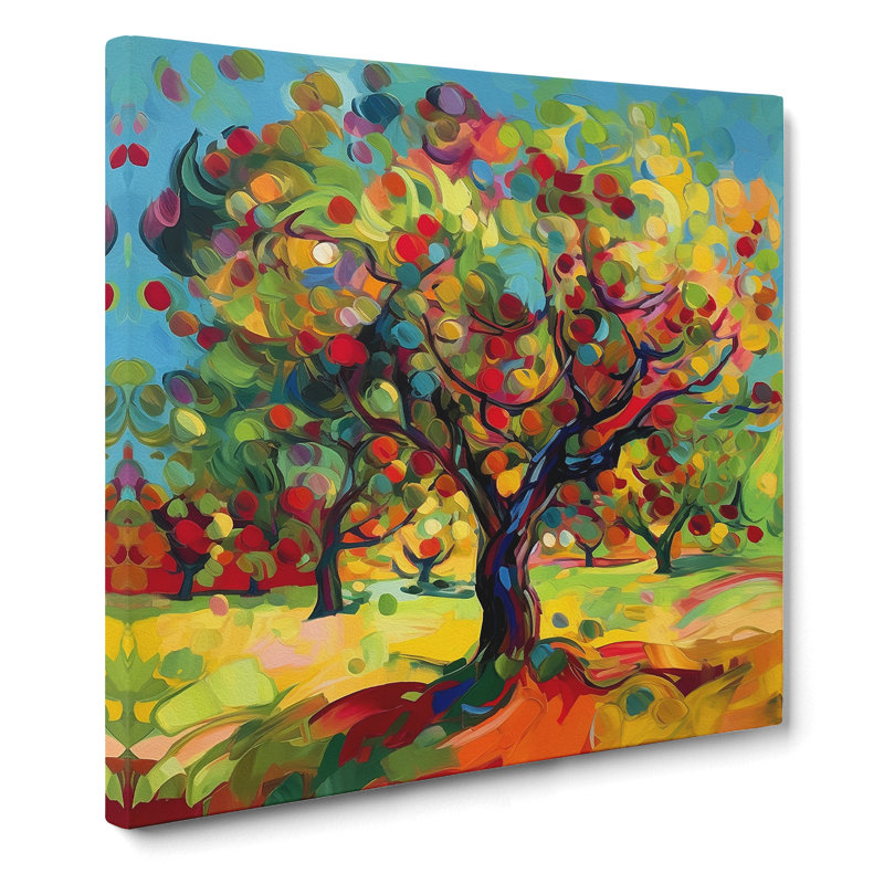 Apple Tree Fauvism - No Frame Print, 35cm H x 35cm W x 3cm D