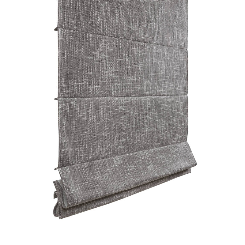 Store romain simple 31 x 64 po sans cordon occultant Quincy Gray, Gris, L 31 po x L 64 po