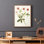«Flowers of the Seasons», reproduction encadrée en bois massif