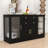 Buffet Sideboard with Adjustable Shelves, Power Outlet, 4 Doors and 2 Drawers-219426499