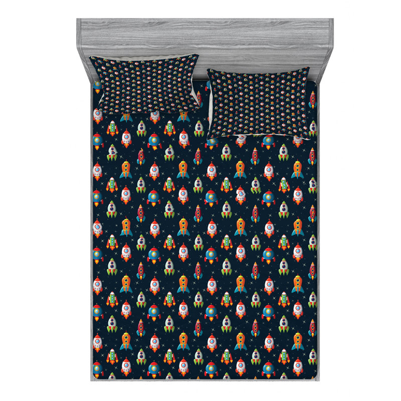Microfiber Sheet Set, Queen Sheet Set with Fitted Sheet