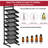 Nail Polish Organizer - 8 Tier Tilting Nail Polish Bottle Metal Shelving, Extra Large Capacity for Essential Oil Storage Suitable for Nail Salon Beauty Salon Retail Store Black