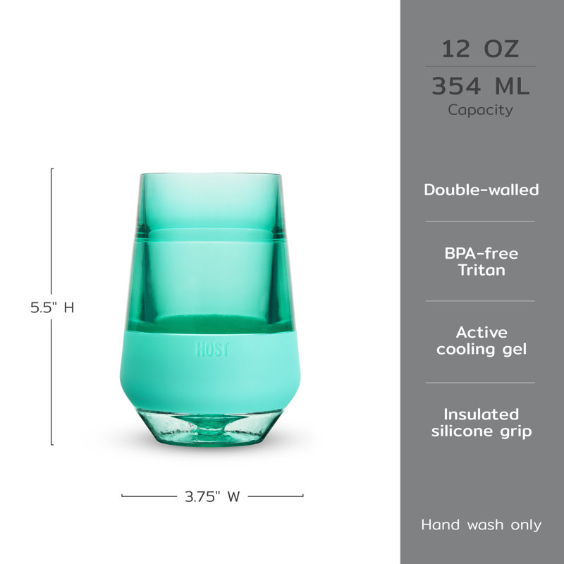 Wine FREEZE XL Cooling Cup in Assorted Vivid Colours, Set of 4