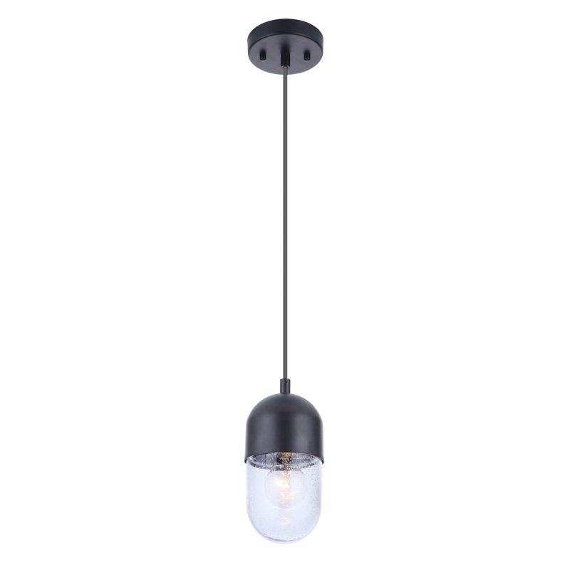 Luminaire suspendu à 1 lumière Rochel, Noir