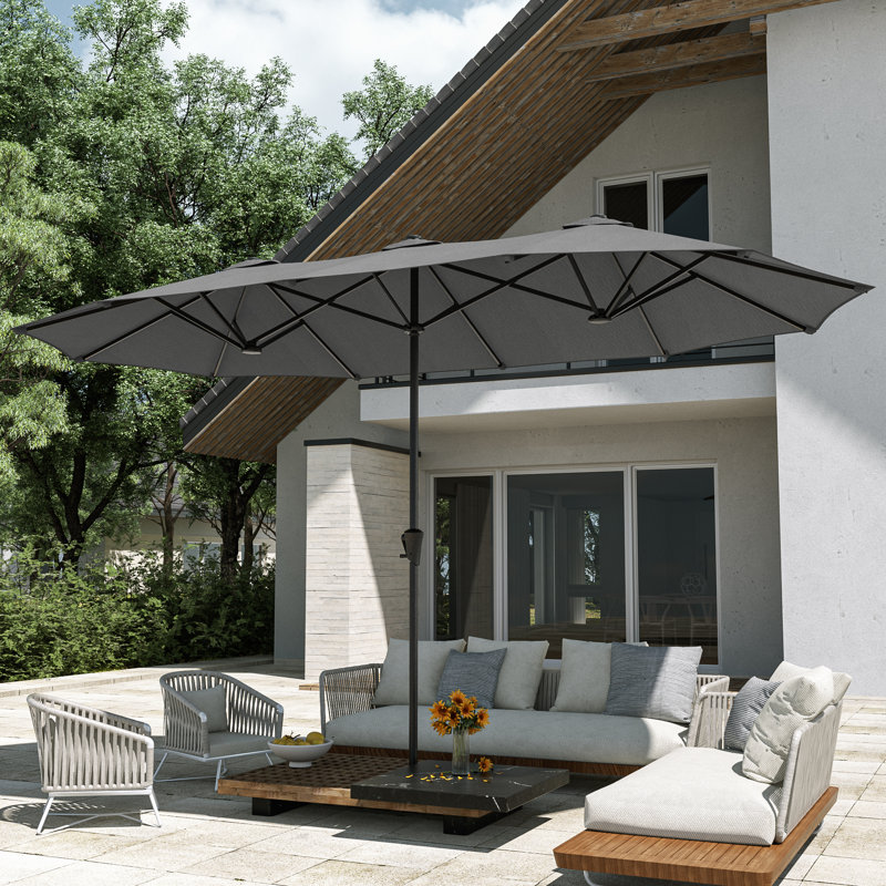 Parasol 13 x 7,2 pi, Gris