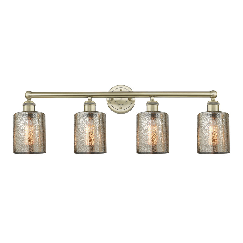 Éclairage pour meuble-lavabo 4 lumières 32 pouces Karon, Mercure, Laiton antique