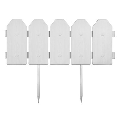 Panneaux de bordure en bordure de jardin à oreilles de chien l 17 po x H 7 po, clôture décorative de jardin