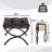 15"(H) Folding Footrest Stool, Accent Padded Sofa Foot Stool For Lazy Chair, Upholstered Small Foldable Ottoman