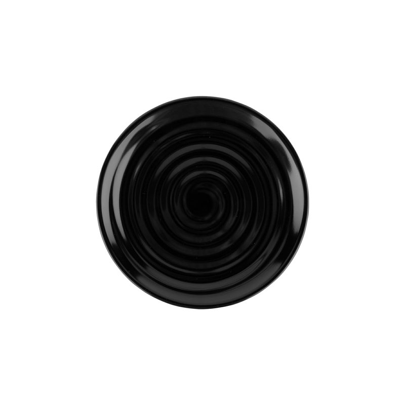 GET Melamine Textured Round Bread & Butter Plate, 7.5", Black