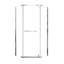 Porte de douche pivotante sans cadre Neo-angle en chrome, verre trempé, conception peu encombrante pour les salles de bain modernes