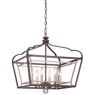 Lustre rectangulaire à 6 lumières Annamaria