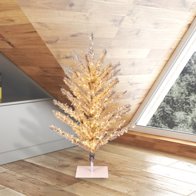 Pre-Lit Tinsel Christmas Tree
