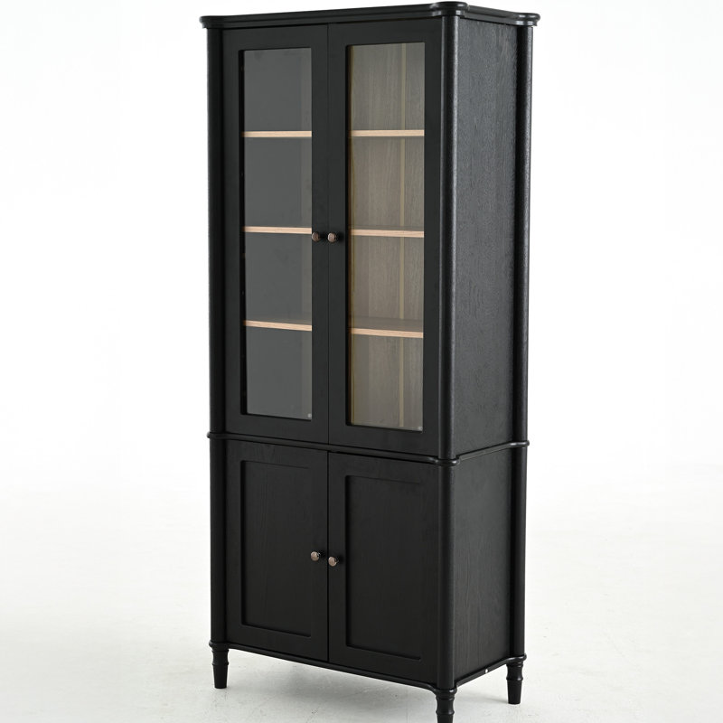 72,05 poHarmoire noire rétro-moderne Century, H 72,05 po x l 32,89 po x P 17,48 po